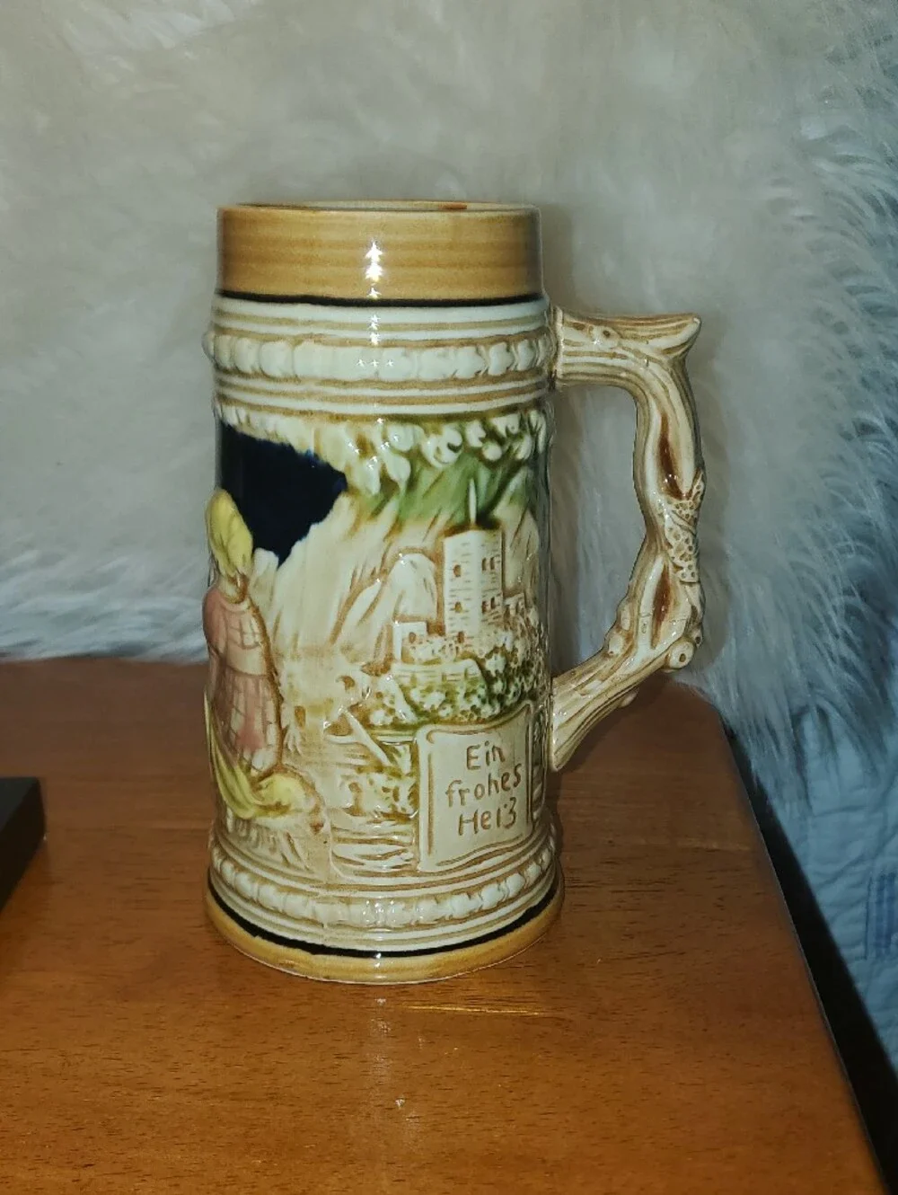 A Happy Heart Heals All Pain Japan Beer Stein
